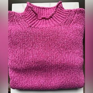 J. Crew Rollneck Sweater in Pink - size Large